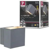 Paulmann LED-wandlamp buiten Cybo, alu / grijs / zink, Aluminium, Modern, LED wandlamp buiten