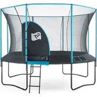 Tp Toys Trampoline 427 cm genius 14 met veiligheidsnet zwart/