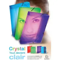 Exacompta Ringband Crystal A4 4-rings O-mech 15mm PP transparant - 4 stuks