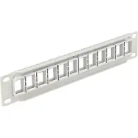 DeLOCK 10 inch patch panel | voor 12 Keystone modules | 1U | grijs