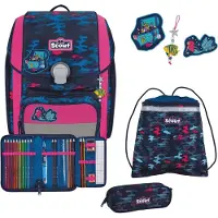 Scout Genius Schooltas set 4-delig blauw