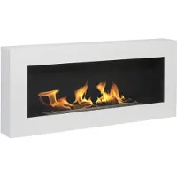 DIVINA FIRE Siena witte wandhaard op bio-ethanol, L 90 x D 12 x H 40