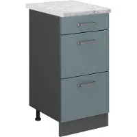 Vicco R-Line Keukenonderkast – 40 cm WB Marmer Blauw-grijs