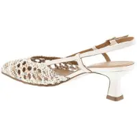 Pedro miralles Dames Slingback Metal Blanco | Goud | Maat: 38