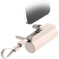 Rixus RXPB98P Mini Click-On Powerbank USB-C 5000mAh Pink