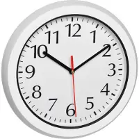 TFA-Dostmann 60.3542.02 Wandklok Zendergestuurd 30 cm Wit Geschikt voor vochtige ruimtes, Spatwaterdicht