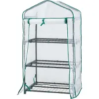 En.casa Tuinkas Chaam foliekas 125x69x49 cm wit