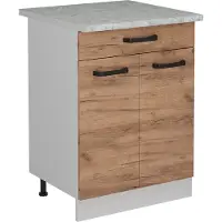 Vicco Keukenonderkast R-Line Krachtige eik goud 60 cm WB Marmer, Model 52288