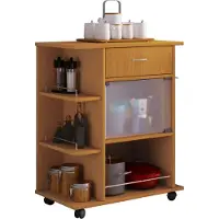 VCM Pocis keukenmodule op wielen beuk decor.