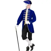 Widmann - Middeleeuwen & Renaissance Kostuum - Venetiaanse Edelman Grimaldi Kostuum - blauw - Medium - Carnavalskleding - Verkleedkleding