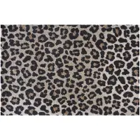 Cleanwalk Panterprint deurmat - 50x75cm - Schoonloopmat - Droogloopmat - Wasbaar - Voor binnen