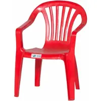 Progarden Kinderstoel - rood - kunststof - buiten/binnen - L37 x B35 x H52 cm - tuinstoelen - Kinderstoelen