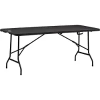 4Goodz Kunststof tafel opvouwbaar campingtafel 180x75x73 cm donkergrijs