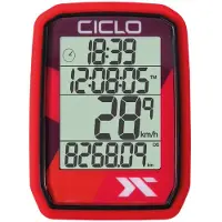 Ciclosport Snelheidsmeter Protos 105 Bedraad - Rood