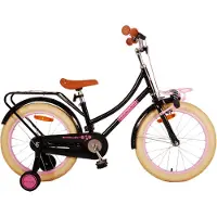 Volare Excellent Kinderfiets - Meisjes - 18 inch - Zwart - 95% afgemonteerd