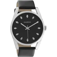 Oozoo Timepieces Horloge Zwart/Zilver | C10818