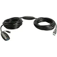 Lindy USB-kabel verlengkabel - - USB 3.0 - 15 m - Ondersteunt 5Gbit/s - Zwart