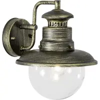Brilliant Artu 96128/86 Buitenlamp (wand) Spaarlamp, LED E27 53 W Zwart, Goud