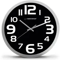 Esperanza EHC013K Wall Clock - Zurich - Black Quartz clock Oval Black, White
