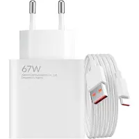 Xiaomi , USB-voeding (67W) met USB-/USB-C-kabel, wit