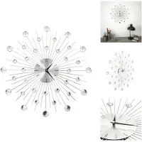 vidaXL Wandklok - Wandklokken - Decoratieve Wandklok - Decoratieve Wandklokken - Wandklok met quartz-mechanisme 50 cm modern ontwerp