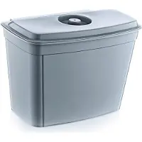 Keeeper - Prullenbak - vuilnisbak, hangmand, met deksel, 4L, grijs, Milaan