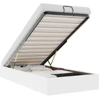 vidaXL Bedframe zonder matras 90x190 cm kunstleer wit