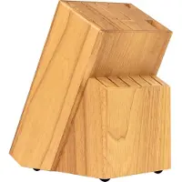 Coninx Messenblok zonder Messen - Houten Messenhouder van Coninx - Rubberhout Licht - Messenopberger
