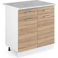 Vicco R-Line Keukenonderkast – 80 cm, WB Marmer Sonoma
