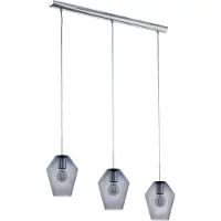 Eglo Hanglamp Murmillo 3-lichts chroom met smoke