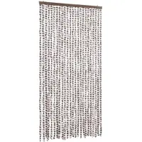 vidaXL Vliegengordijn 100x200 cm chenille taupe en wit