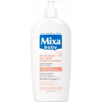 Mixa Baby - Zachte Wasgel 2-in-1 - Lichaam en Haar - Zonder Zeep - Met Amandelolie
