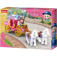 Sluban Girls Dream Village Kat met Konijn bouwspeelgoed kinderen vanaf 6 jaar – Constructiespeelgoed modelbouw dierenset – bouwdoos met 139 bouwstenen en 1 minifiguur – M38-B0872