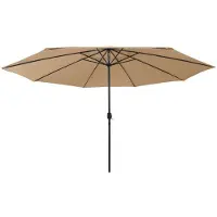 Syfax Parasol met LED-verlichting 400 cm taupe