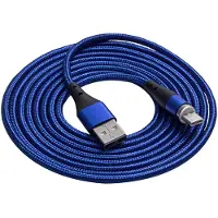 Akyga AK-USB-43 USB-kabel USB-A stekker, USB-C stekker 2.00 m Blauw Magnetische stekker