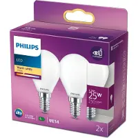 Philips filamentkaarslamp mat E14 25W - 250 lumen - 2700 K