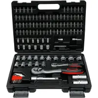 Bgs Dopsleutel + dopmoer, Dopsleutelset asprofiel Aandrijving 6,3 mm (1/4") / 12,5 mm (1/2") 115 st.