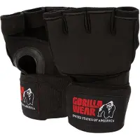 Gorilla wear Gel Handschoenen met Omslag - Zwart/Wit - S/M