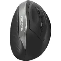Dicota RELAX Ergonomische muis Draadloos Optisch Zwart 5 Toetsen 800 dpi, 1200 dpi, 1600 dpi Ergonomisch