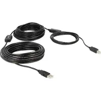 DeLOCK USB Kabel A - B St/St 20.00m aktiv zw
