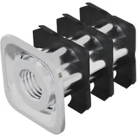 vidaXL Draadbuis Insert 12 st Zwart en Zilver 15,8 x 15,8 x 22,5 mm