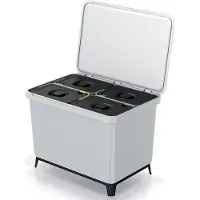 Prosperplast - Keden SYSTEMA afvalbak - 4x10L - Wit