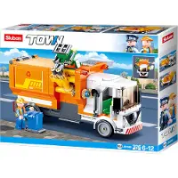 Sluban Town Vuilniswagen bouwspeelgoed kinderen vanaf 6 jaar – Constructiespeelgoed bouwdoos met 326 bouwstenen – M38-B1066