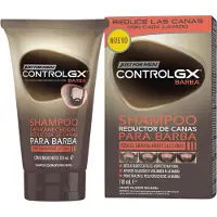 Just for men Control GX Shampoo voor baard, vermindert geleidelijk grijze haren bij elke wasbeurt voor een subtiel en natuurlijk resultaat, geschikt voor alle haarkleuren, 118 ml