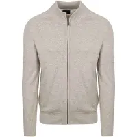 State of Art beige vest gemeleerd 100% katoen