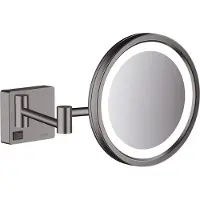 Hansgrohe Kosmetische spiegel ADDSTORIS met LED-verlichting, geborsteld zwart