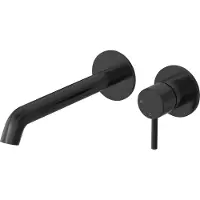 Hotbath buddy afbouwdeel tbv inbouw wastafelkraan 22 cm geborsteld zwart pvd