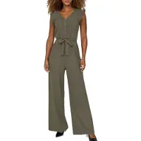 ONLY regular fit jumpsuit met ajourwerk model 'LELISA'