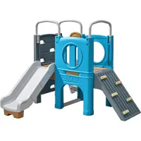 Step2 Scout & Slide Klimtoestel met Glijbaan & Klimwand | Klein Speeltoestel voor kinderen / Peuters van Kunststof | Speeltoren voor in de Tuin