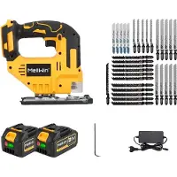 OEM Reciprozaag, instelbare snelheid, bladwissel zonder gereedschap, set van 2 batterijen